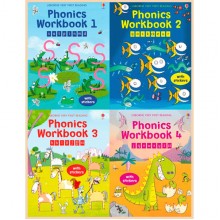 Usborne Phonic Workbook: Very First Reading (4 Books)
