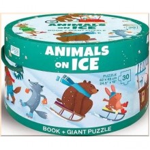 Animals on Ice Book and Giant Puzzle
