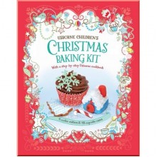 Usborne Children's Christmas Baking Kit with 4 festive cookie cutters and 48 colourful cupcake cases