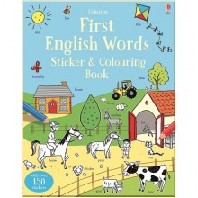 Usborne First English Words Sticker and Colouring Book