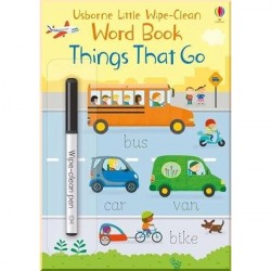 Usborne Little Wipe-Clean Word Book Things That Go
