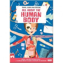 Travel, Learn and Explore: All about The Human Body Book and Puzzle