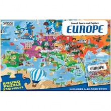 Travel, Learn and Explore: Europe Book and Puzzle