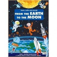 Travel, Learn and Explore: From the Earth to the Moon Book and Puzzle