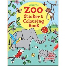 Usborne Zoo Sticker and Colouring Book