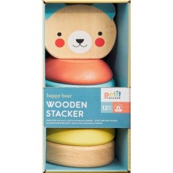 Petit Collage Happy Bear Wooden Stacker