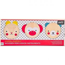 Petit Collage Animal Friends Wooden Percussion Instruments