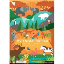 Petit Collage My Animal World Sticker Activity Set