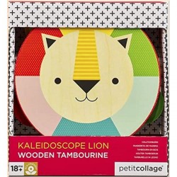 Petit Collage Kaleidoscope Lion Wooden Tambourine