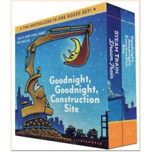 Chronicle Books Goodnight, Goodnight, Construction Site and Steam Train, Dream Train Board Books Boxed Set