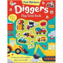 Imagine That Felt Stickers: Diggers Play Scene Book