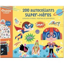 Auzou 200 autocollants Super-Héros/Superhero Stickers