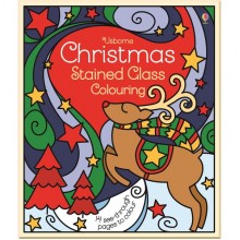 Usborne Christmas stained glass colouring