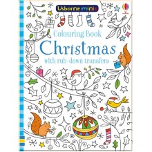 Usborne Colouring book Christmas with rub-down transfers