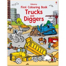 Usborne First Colouring Book Trucks and diggers