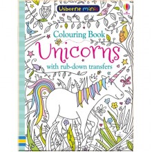 Usborne Unicorns colouring book with rub-down transfers