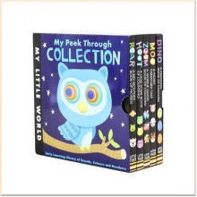 My Little World Peek Through Collection 5 Books Box Set Dino, Moo, Zoom, Roar, Hoot (Series 2) by Little Tiger