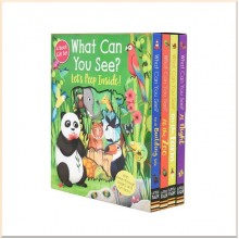 What Can You See Lets Peep Inside 4 Books Set by Little Tiger