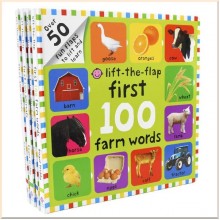 First 100 Lift The Flap Series Collection 4 Board Books Set For little learners